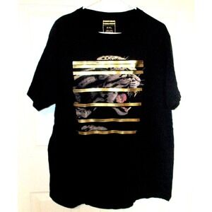 Sean John Y2K Tiger Black / Gold Stripes t-shirt Size 2XL